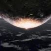 Země a asteroid